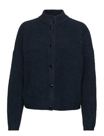 Alphagz Short Cardigan Noos Strikket Trøje Cardigan Blå Gestuz