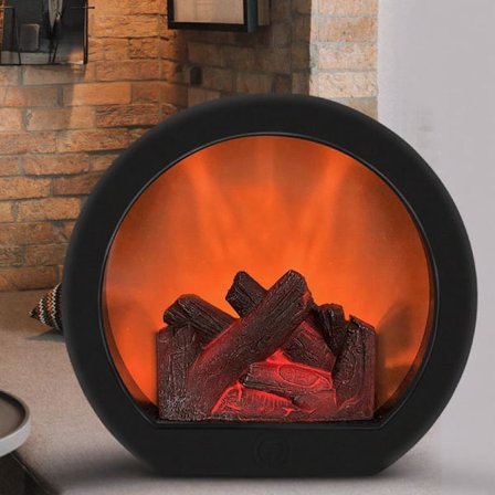 Vintage Pejs Lanterne Dekor - Bærbar Elektrisk LED Flammeeffekt Lampe, USB/Batteridrevet til Indendørs/Udendørs