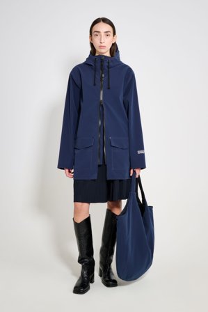 Stockholm Patch Raincoat Navy