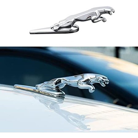 Jaguar 3D Emblem Bil Logo Front Hjelm Ornament Bil Cover Chrome Eagle Emblem til XF XJ XE XK XKR XFL XJS E Biltilbehør