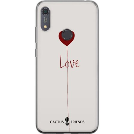 Yhteensopiva Puhelinkuori Huawei Huawei Y6s (2019) Cactus and Friends - Love Balloon Minimal