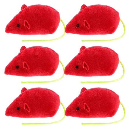 Plys Katteurt Mus Legetøj til Katte 6 stk. Blødt Killinge Tygggelegetøj[D]