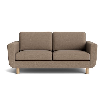 Haven 2 personers sofa - Loop Mørk Beige - 184x86x86 - Komfortabel 2 personers sofa med slidstærkt stof og stilfuldt design - Perfekt til små rum