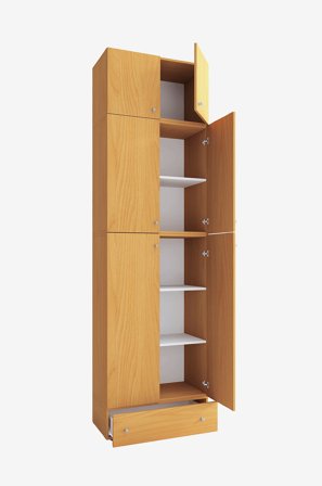 VCM - Vcm Skoskab Lona Xxl hængslede døre - med beslag og skuffe - Beige - Skoskabe - Fra Homeroom