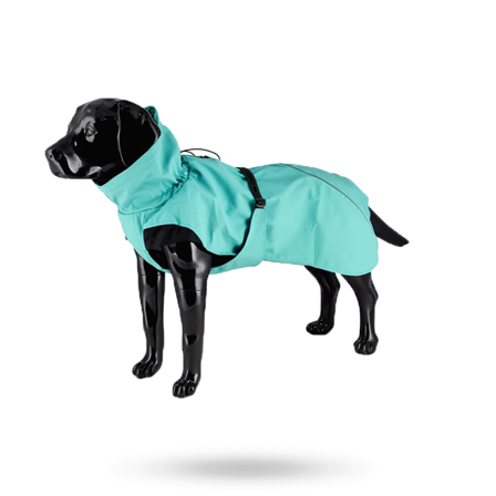 Dogman Regntäcke Aqua Turkos - Regnkläder, regnjacka & regntäcke till hund- För stora hundar