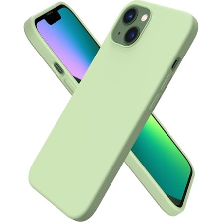 iPhone16PROMAX Kuori, Nestemäinen silikonikuori 16PROMAX-puhelimelle, Erittäin ohut kuori, Täysin peittävä iskunkestävä pehmeä suojakuori (Vihreä Cair