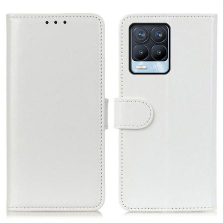 Realme 8 / 8 Pro - Crazy Horse Fodral - Vit White Vit
