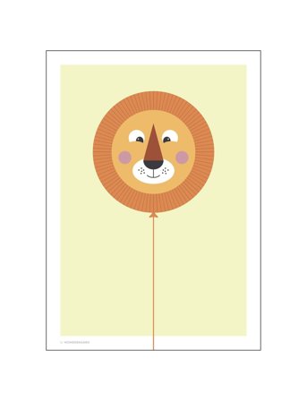 Poster & Frame Balloon Animals Lion - Multi/patterned - A3