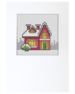 Broderikit Kort Julhus - Orchidea