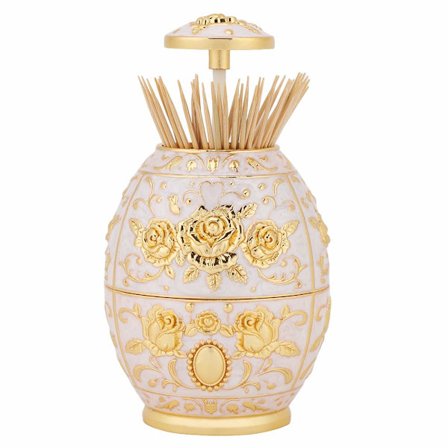 Tannpirkerdispenser, tannpirkerholder i sinklegering, retro pop-up tannpirkeretui, oppbevaringsorganisator for kjøkken