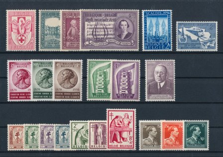 Belgien - Komplet årgang 1956 - Postfrisk