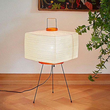 Japansk design Akari Noguchi Yong Bordslampa Printed Rispapper Lampa Sovrum Skrivbord Hem Loft Inredning Fyrkantig stativ Golvlampa