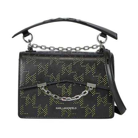 Karl Lagerfeld Seven Sp Perforated Taske Sort, Dame Håndtasker, Størrelse: ONE Size