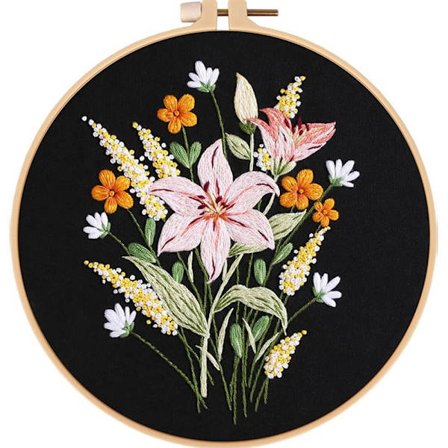 Øvelsessæt til broderisøm Blomsterbroderi C C
