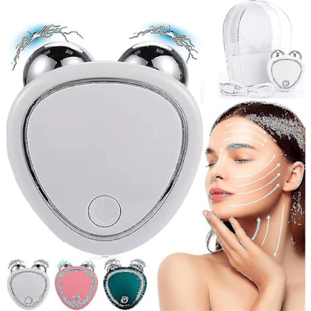 Mikrovirta Kasvorulla, Sähköinen Kasvohierontalaite Ryppyjä Ehkäisevä Ihon Kiinteyttäjä V-kasvoille ja Kaulalle, Ace Kiinteytyslaite Naisille