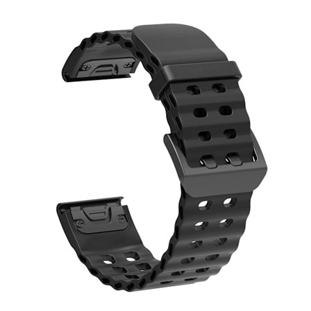 Silikonarmband för Fenix 5x/6x/7X/8 51mm Black 22 mm
