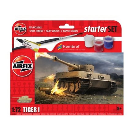 Airfix 1:72 Starter Set modelltank - Tiger 1 modellbygge