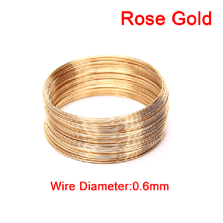 100 ympyr 0,6 mm ter ksinen muistilanka helmikorun rannekorun koristeluun Rose Gold