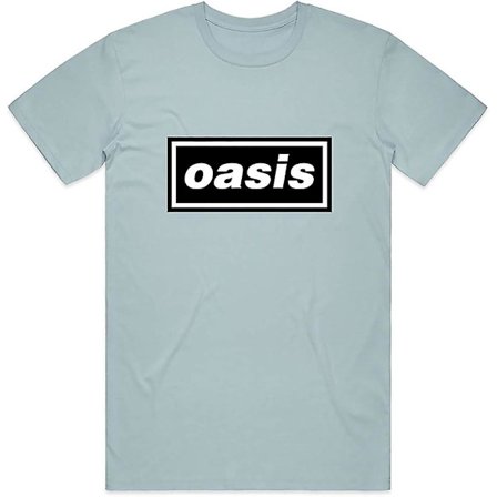 Klassisk Oasis Logo T-shirt Definitely Maybe Alternative Rock Band Blue -vuxen, 3xl