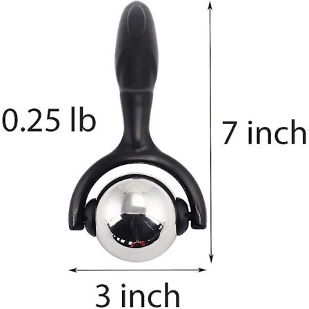 Roller Massage Ball - Ergonomic Handle Cold Warm Compression Temperature Keeper Stainless Steel Muscle Pain Reli