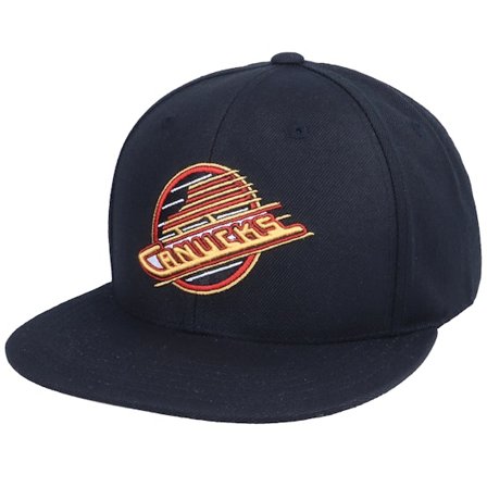 American Needle - Vancouver Canucks Archive 400 Black Snapback Snapback Black Cap - NHL @ Hatstore