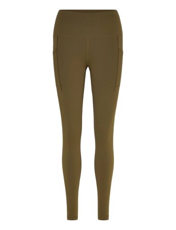 New Balance Nb Sleek Pocket High Rise Legging 27" - Khaki green - M