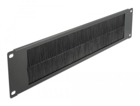 Delock Cable Management Brush Strip - styringspanel for rackkabler med børste - 2U - 19"