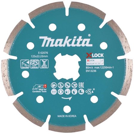 Makita E-02076 Diamantskæreskive 125 mm, X-LOCK system, Maskintilbehør & forbrugsvarer