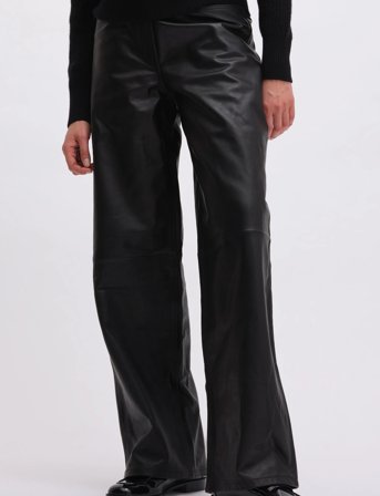 REMAIN Birger Christensen Cocoon Leather Pants - Black - 34