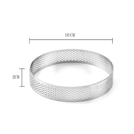Rund kakform Mousse Ring Cutter Cirkel Slicer Form Andningsbar Köksverktyg(10cm)