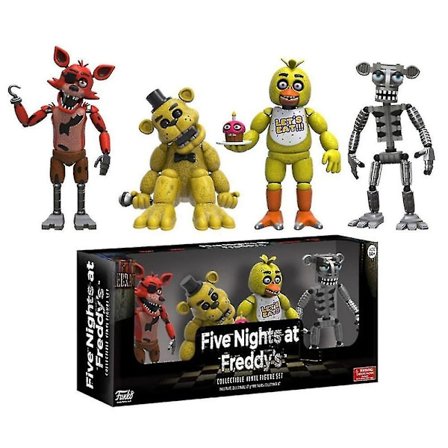 2024 Five Nights At Freddy's Actionfiguurit FNAF Kauhupeli Foxy Bonnie Karhu Keräilymalli 4 kpl Hahmot Lelut Laatikossa G (FMY)
