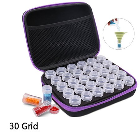 Diamantmalingsverktøy og oppbevaringsboks for tilbehør med 7/15/30/60 rom, egnet for DIY diamantmaling.