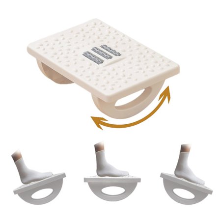 Vippefodstøtte med rullemassage - Ergonomisk design til kontor/hjem, lindrer stress (hvid)