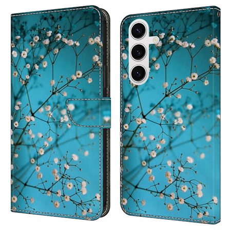 Samsung Galaxy S25 Fodral Läder Peach Blossom