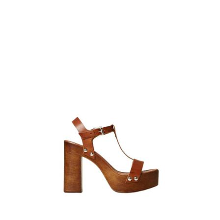 Twinset Sandalo T-Bar Art. 221Act162 , Bruin , Dames , Maat: 40 EU