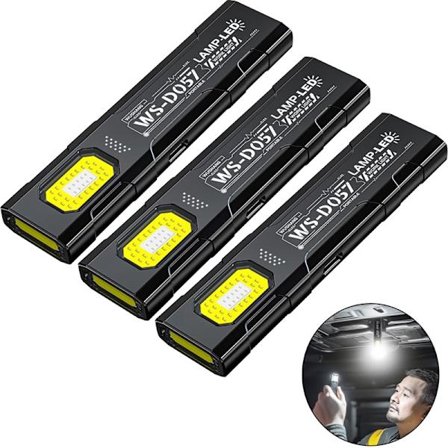 1/2/3 stk Håndholdt LED Lommelykt – USB Oppladbar 5-modus Lampe med Rødt Lys og Stroboskop, For Hjem & Utendørs