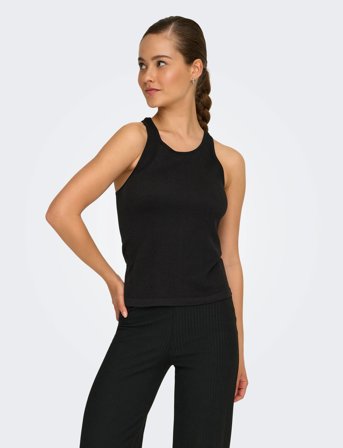 Only Play Onpjaia Life On Racerback Seam Top - Black - XS/S
