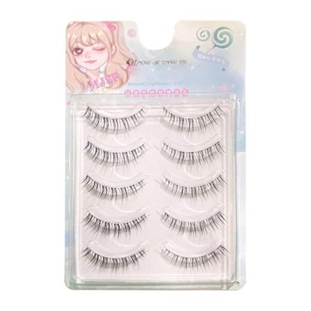 5 par lösögonfransar Pack Mjuka vässade tips Naturliga ögonfransar för Cosplay Party Makeup mh02