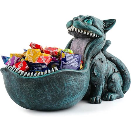 Slikskål, Stor Dekorativ Kattebakke til Kontorbord, Nøgleholder Skål til Entré, Unik Indendørs Plantekasse, Sjov Boligindretningsgave til