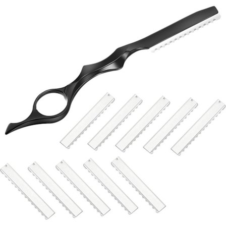 11-delt hårklippingskniv, tynnende kam, klippekniv