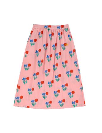 Flowers All Over Midi Skirt Knälång Kjol Multi/mönstrad Bobo Choses