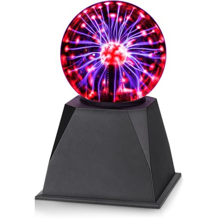 Plasma Kugle 4 Tommer, Berørings- og Lydfølsom Plasma Lampe, Videnskabssæt til Børn, Fantastisk Pædagogisk Legetøj til Drenge, Magisk Natlampe