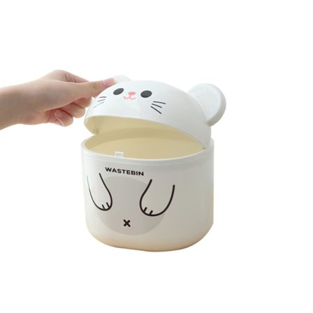 Mini søppelbøtte for benkeplate med lokk, liten søppelbøtte for skrivebord, Wa,ZQKLA