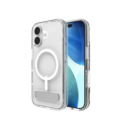 ZAGG Crystal Palace Snap KS MagSafe-fodral med stativ för iPhone 17 - Klar