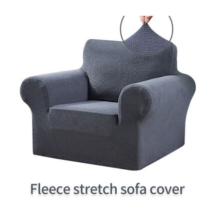 Enkel soffa överdrag (Sandy Hair Längd 90 - 140cm) halkfri super stretchig husdjursskyddsskydd för 1 sits fåtölj med armstöd