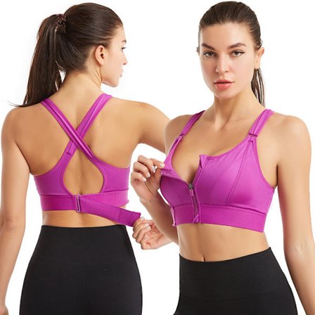 Dam sport-bh Tight Yoga Tank Front Dragkedja