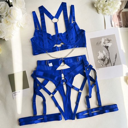 Set Strappy Lingerie BLUE L