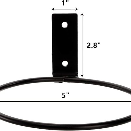 Pakke 5 tommer vægmonteret blomsterkrukkeholder ring