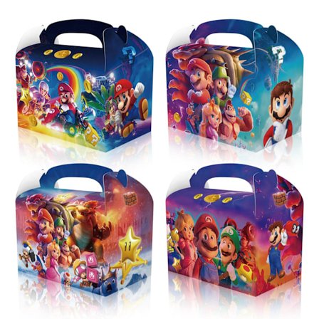 12 st Super Mario Filmen Godis Loot Box Väska Kalas Tillbehör Dekorationer
