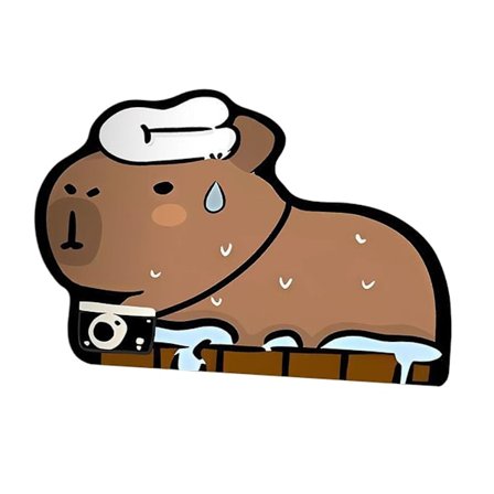 Badrumsmatta med Kapybara-tema, duschmatta, halkfri golvmatta för badkar, toalettmatta, duschmatta, badkarsmatta, badrumsmatta A